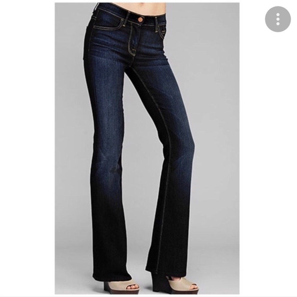 7 For All Mankind Women's Dark Indigo Boot Cut Jeans